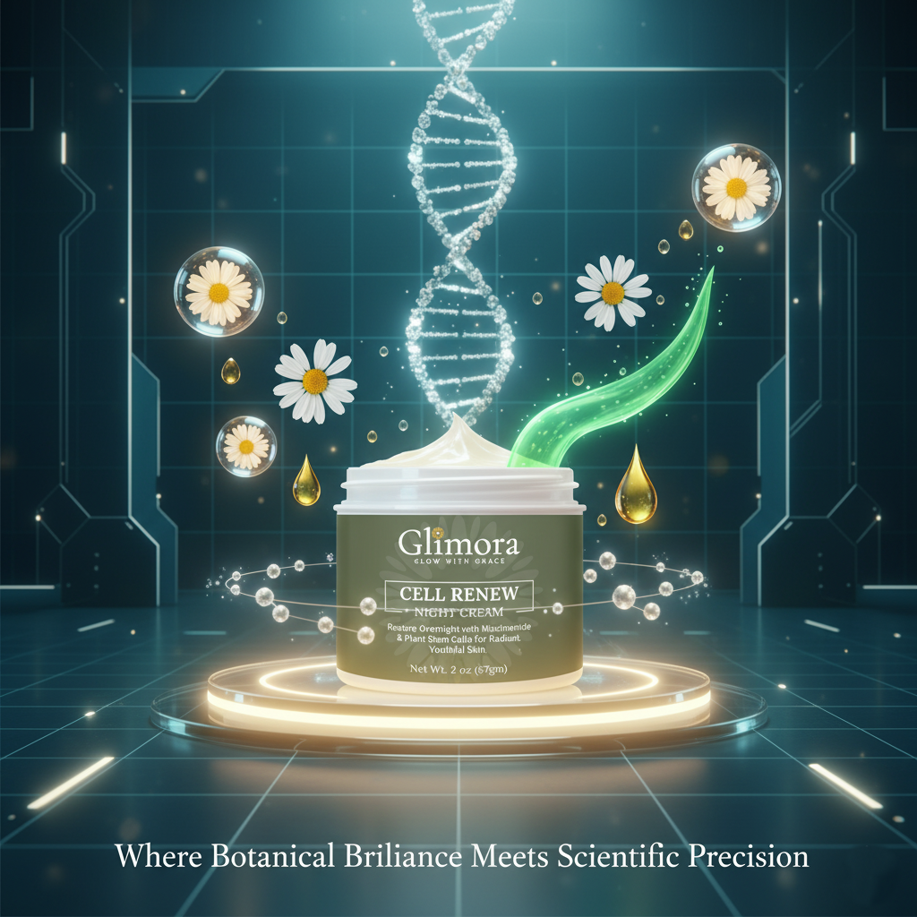 Glimora CellRenew Night Cream | Deep  Overnight Replenishment | Made in USA