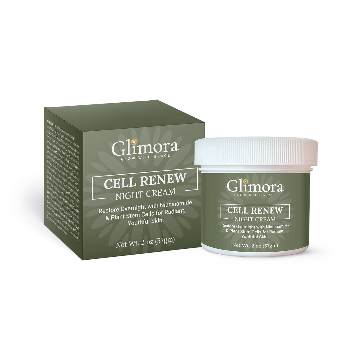 Glimora CellRenew Night Cream | Deep  Overnight Replenishment | Made in USA