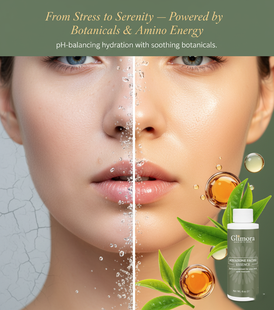 Glimora AquaTone Facial Essence-(Amino  Acid Power House) pH Balancing & Cellular  Support | Made in USA