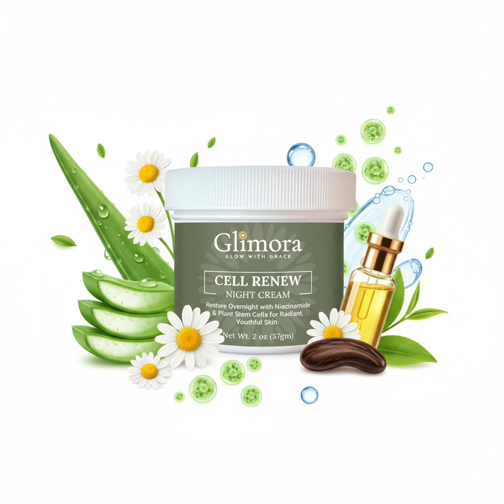 Glimora CellRenew Night Cream | Deep  Overnight Replenishment | Made in USA