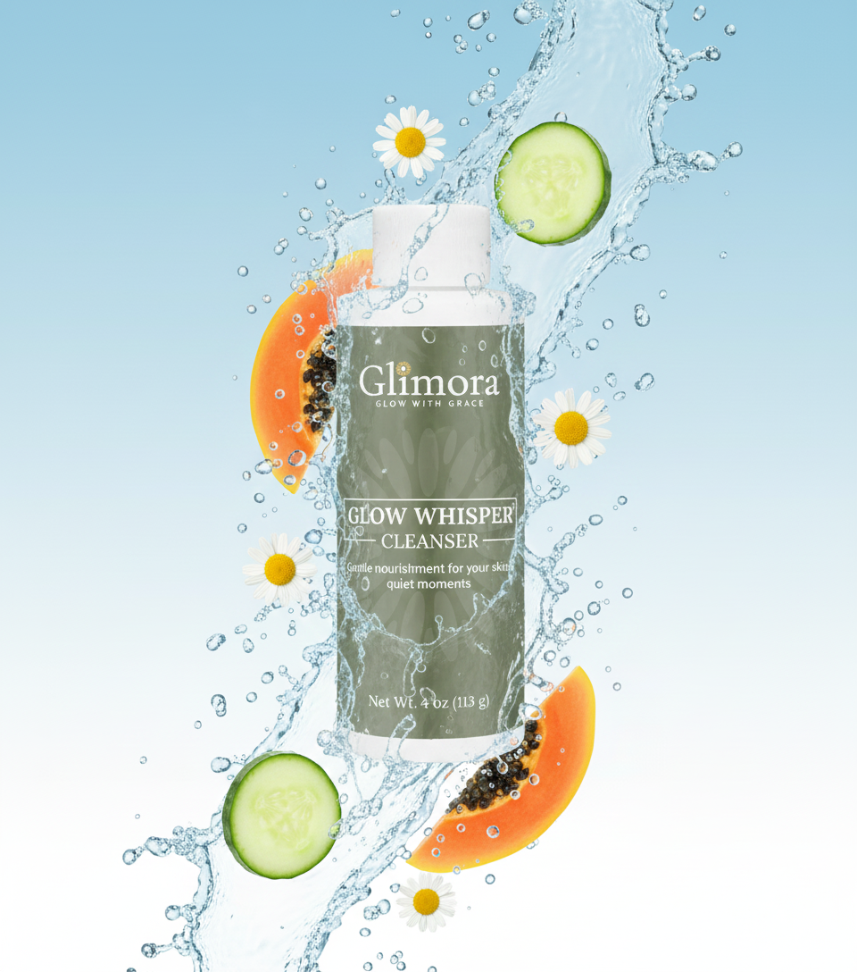 Glimora GlowWhispher Cleanser |  Nourishing Daily Facial Wash | Made in USA