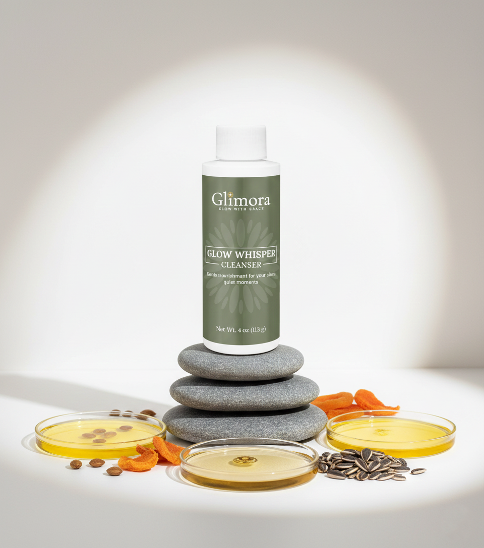 Glimora GlowWhispher Cleanser |  Nourishing Daily Facial Wash | Made in USA