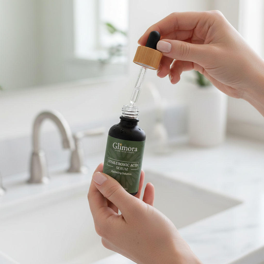 Glimora Triple-Weight Hyaluronic Acid Serum | Deep Hydration & Plumping | Made in USA