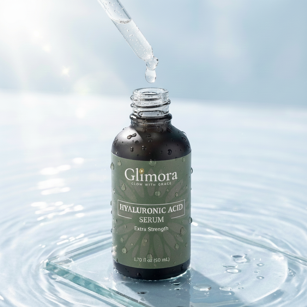 Glimora Triple-Weight Hyaluronic Acid Serum | Deep Hydration & Plumping | Made in USA