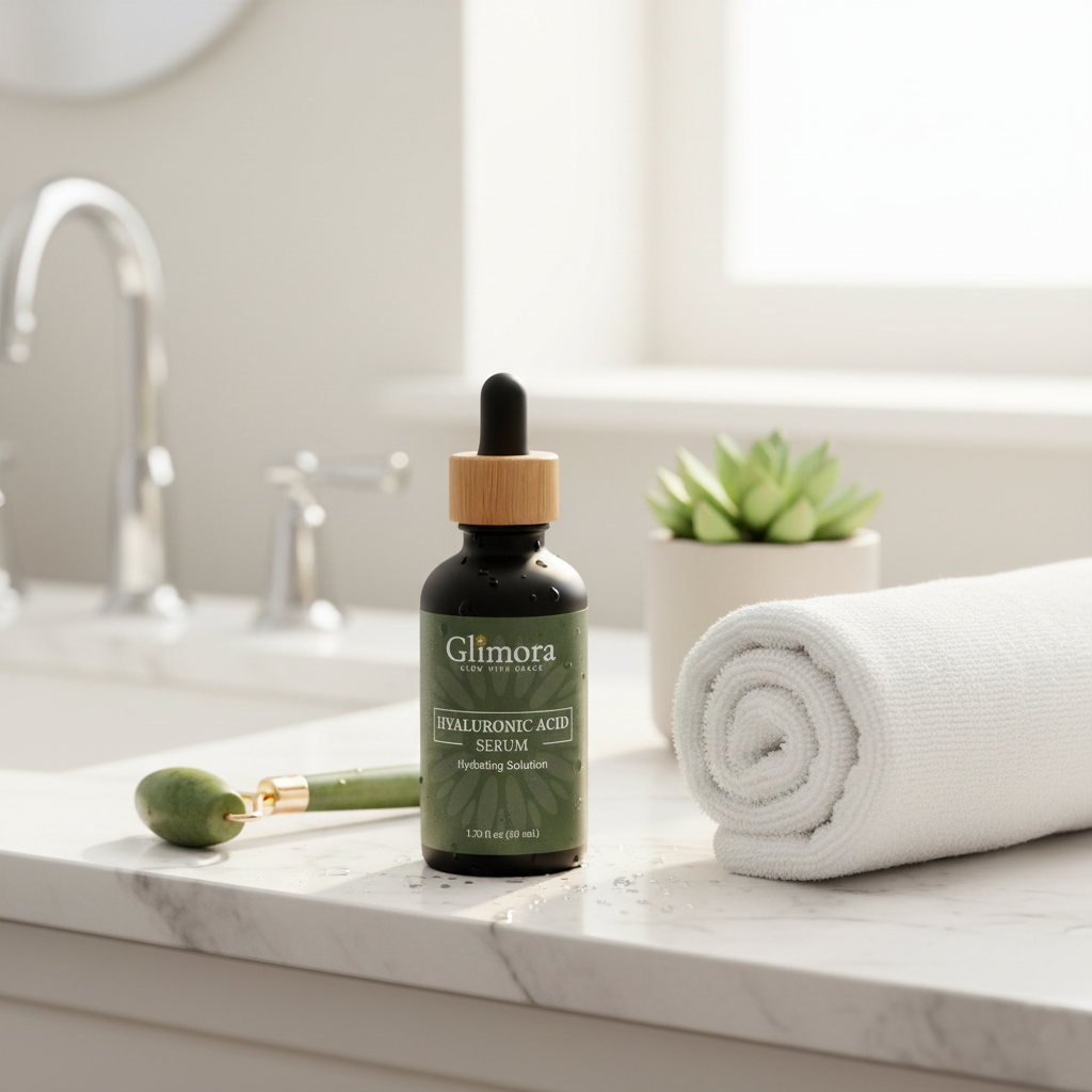 Glimora Triple-Weight Hyaluronic Acid Serum | Deep Hydration & Plumping | Made in USA