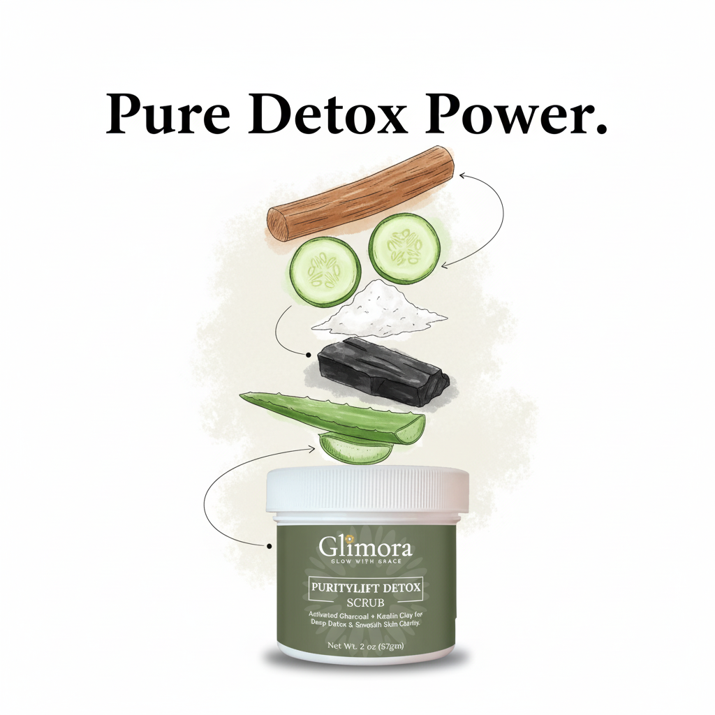 Glimora PurityDetox Scrub | Pore Refining Exfoliant | Made in USA