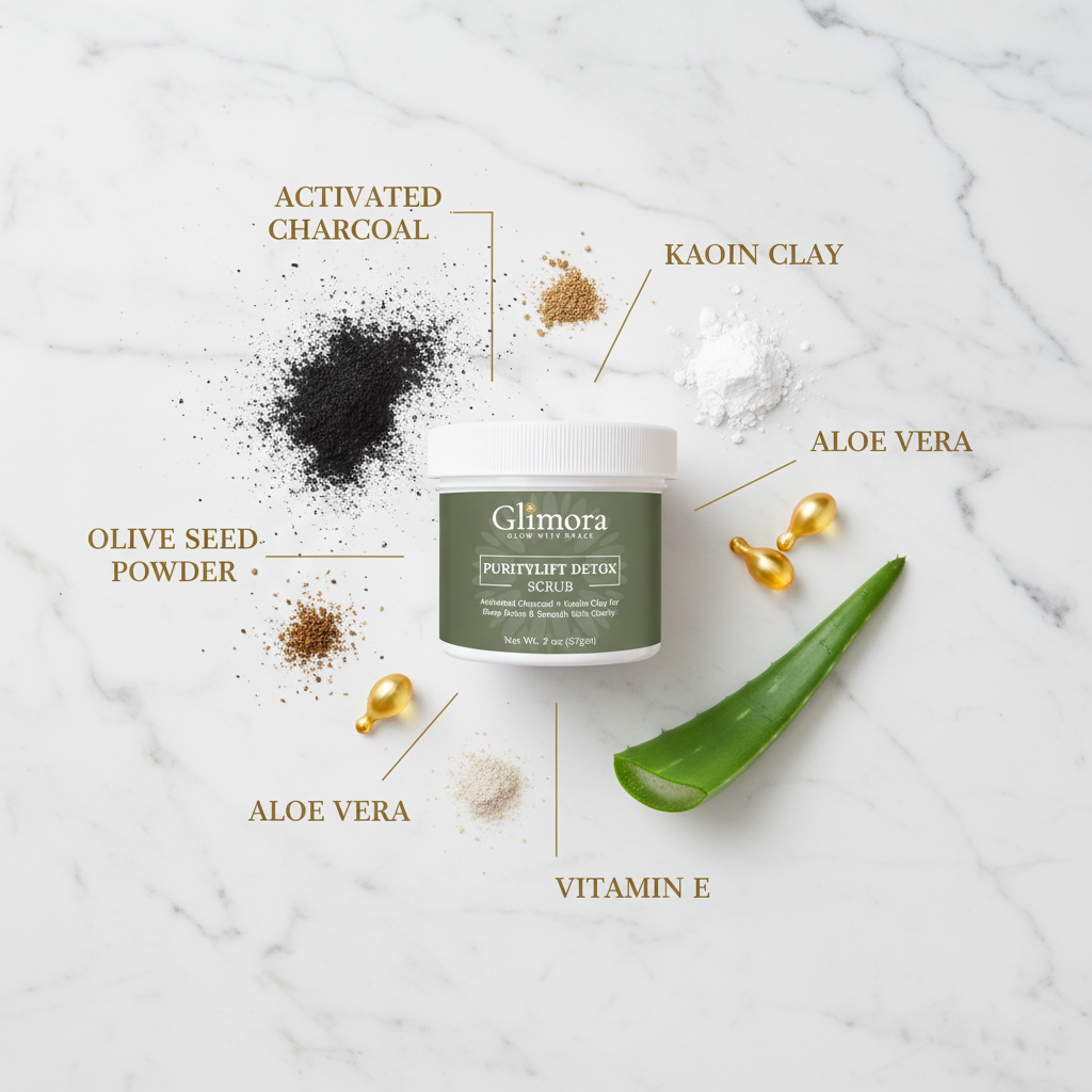 Glimora PurityDetox Scrub | Pore Refining Exfoliant | Made in USA