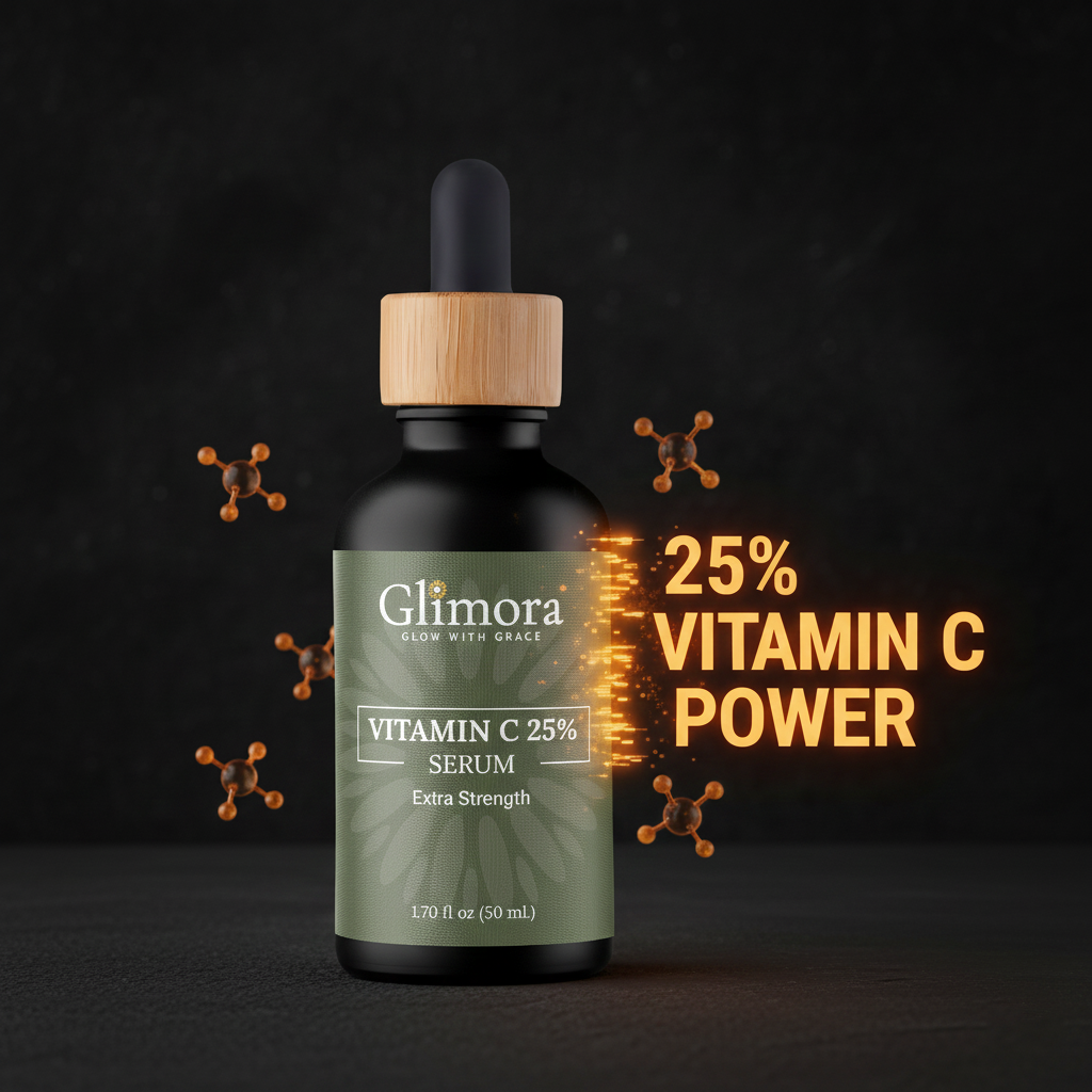 Glimora Vitamin C 25% Clinical Serum |  High-Potency Brightening & Anti-Aging